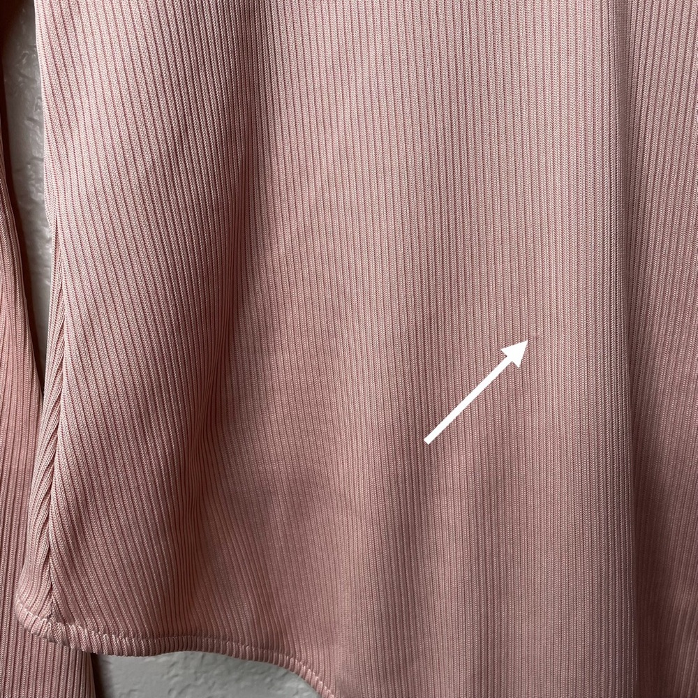 Intimately Free People Rose Charli Ribbed Flare Sleeve Bodysuit Plunge V-neck - Picture 12 of 15